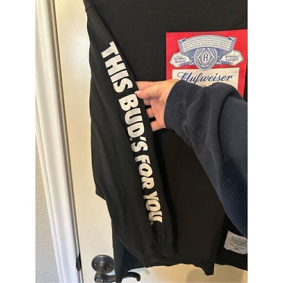 Budweiser x Huf Collab Men’s Long Sleeve Tee - Size Medium - Picture 4 of 6